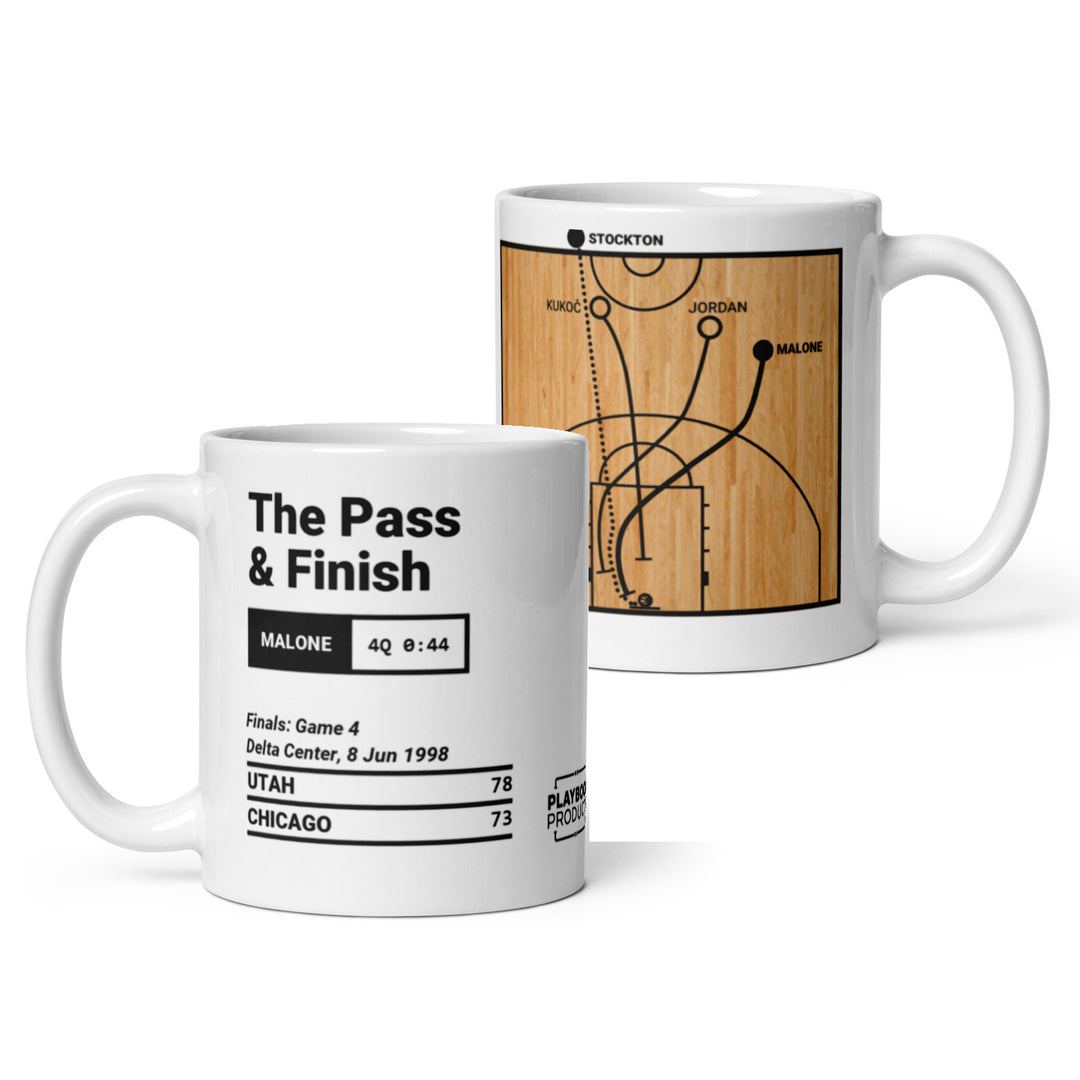 Utah Jazz Greatest Plays Mug: The Pass & Finish (1998)
