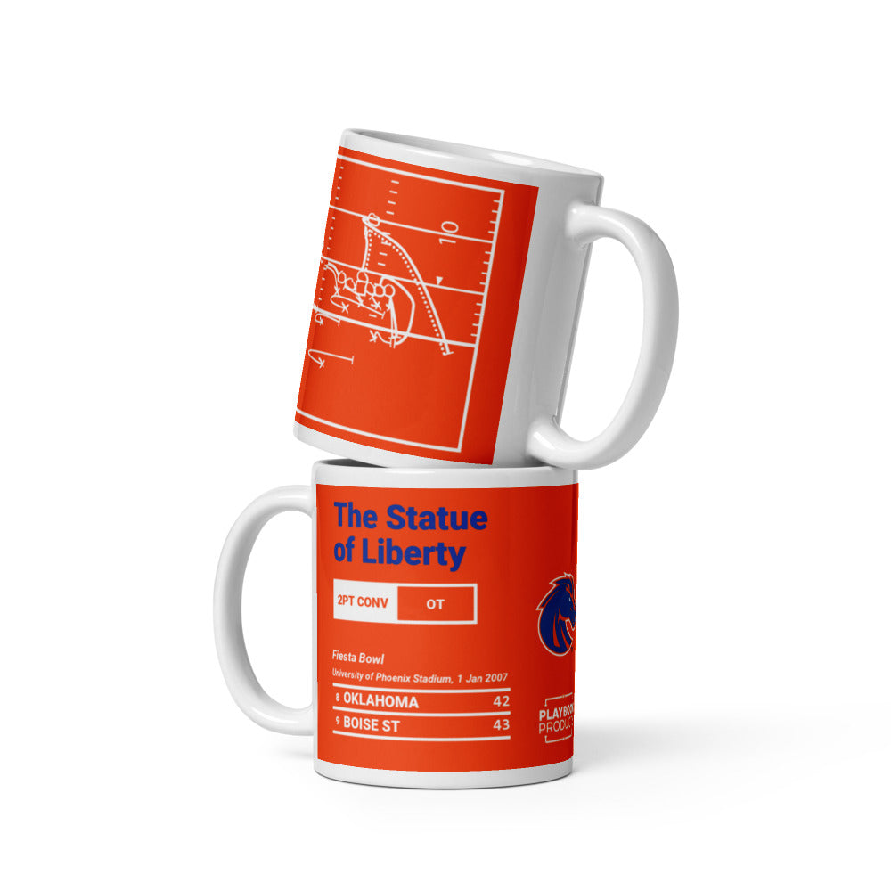 Boise State Football Greatest Plays Mug: The Statue of Liberty (2007)