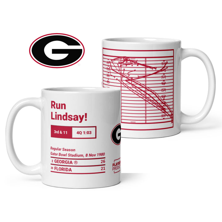 Georgia Football Greatest Plays Mug: Run Lindsay! (1980)