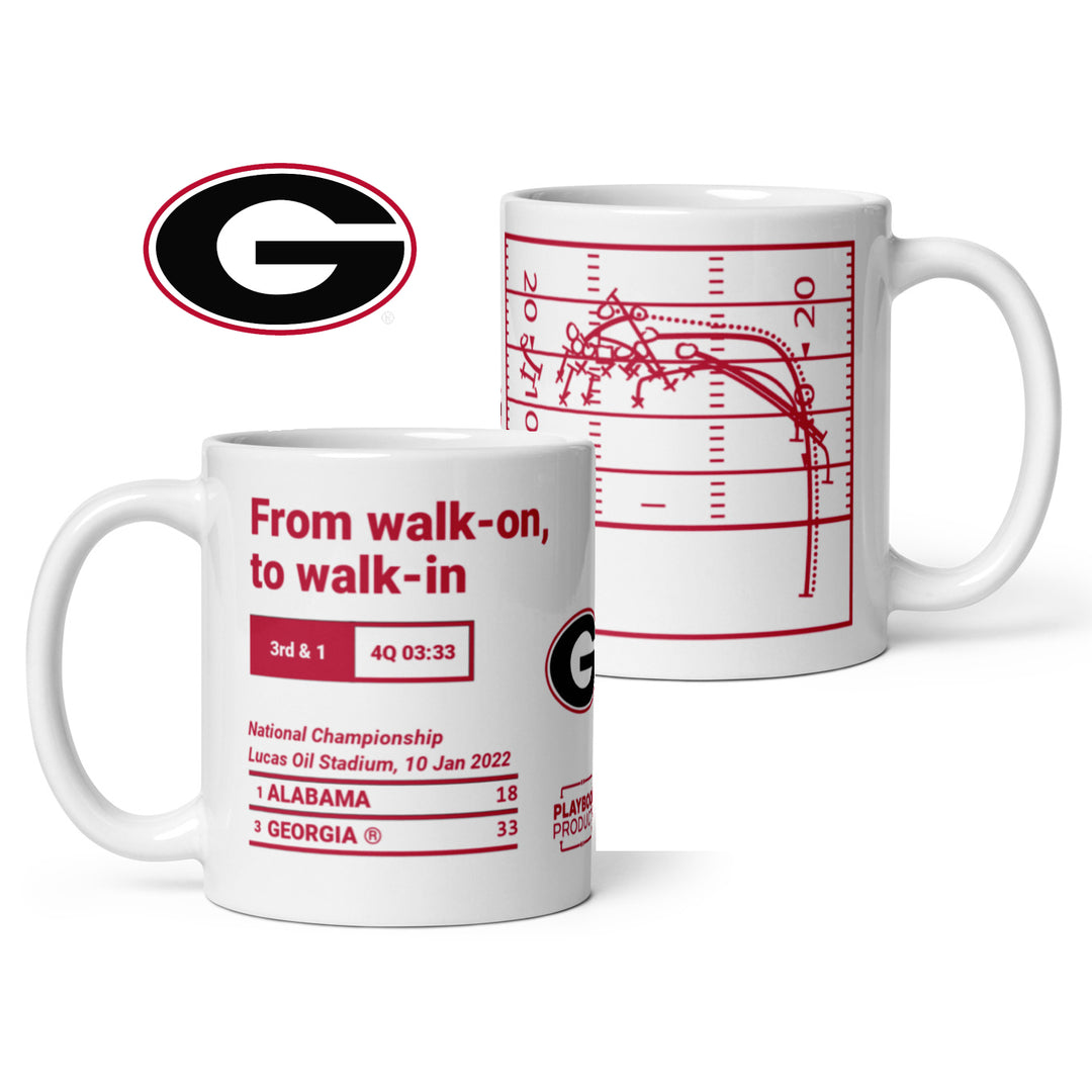 Georgia Football Greatest Plays Mug: From walk-on, to walk-in (2022)