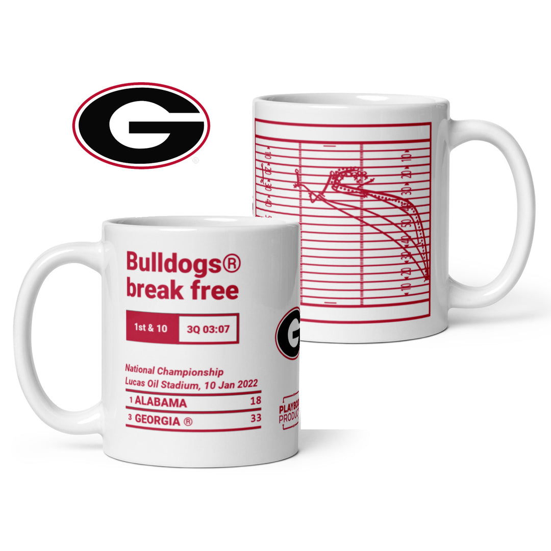 Georgia Football Greatest Plays Mug: Bulldogs® break free (2022)