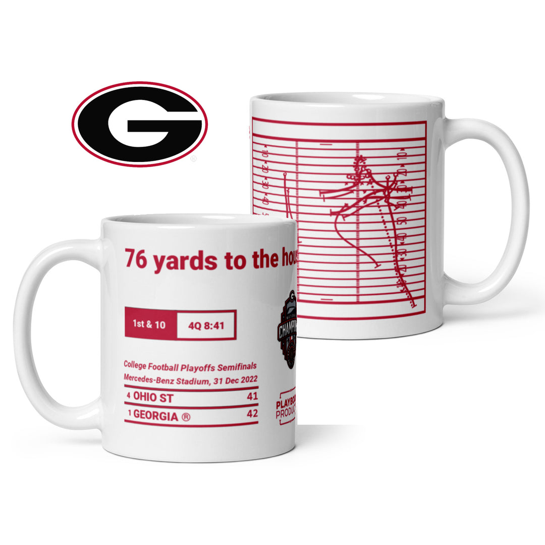 Georgia Football Greatest Plays Mug: 76 yards to the house (2022)