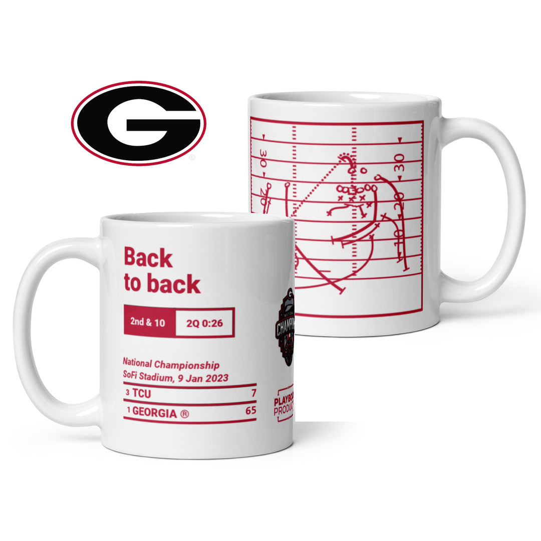 Georgia Football Greatest Plays Mug: Back to back (2023)