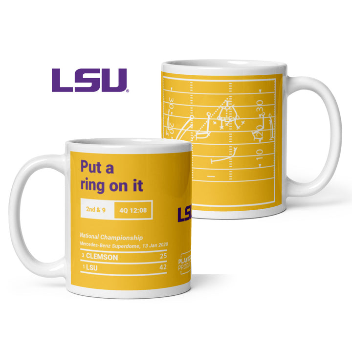 LSU Football Greatest Plays Mug: Put a ring on it (2020)