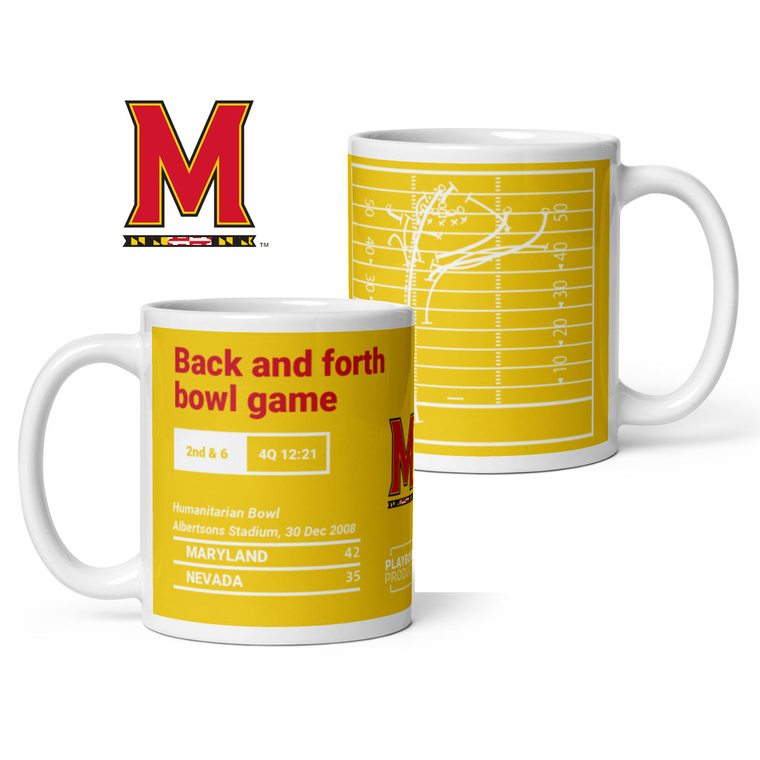 Maryland Football Greatest Plays Mug: Back and forth bowl game (2008)