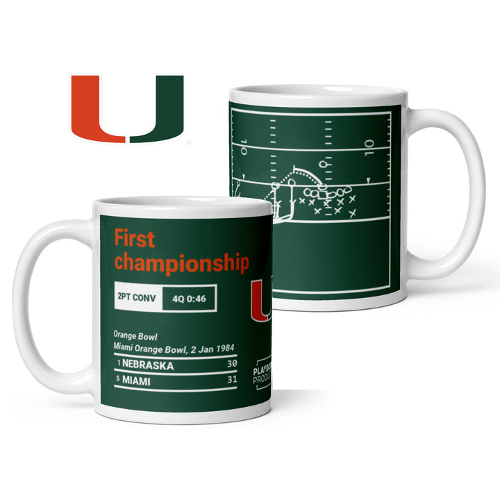 Miami Football Greatest Plays Mug: First championship (1984)