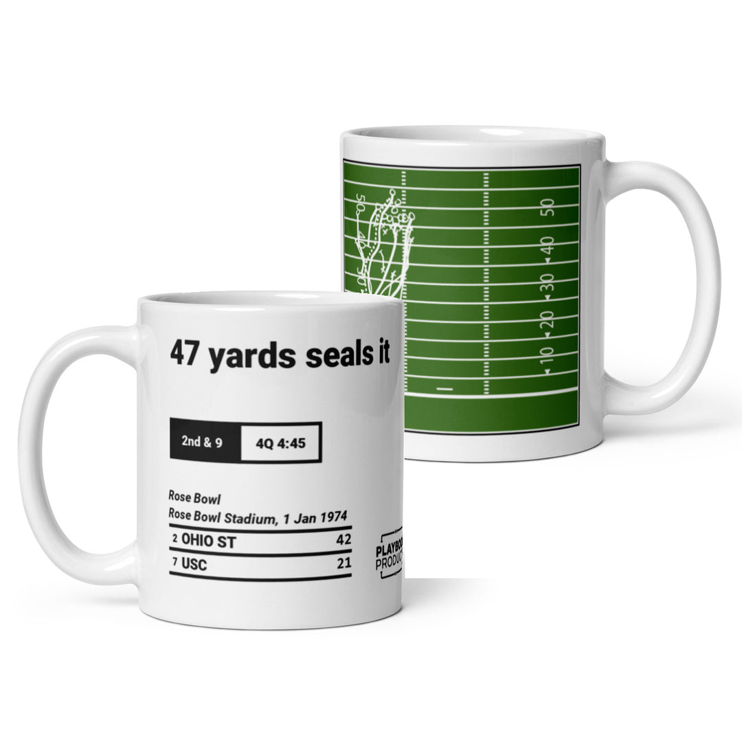 Ohio State Football Greatest Plays Mug: 47 yards seals it (1974)