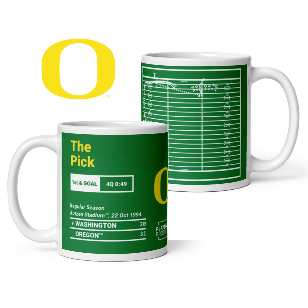 Oregon Football Greatest Plays Mug: The Pick (1994)