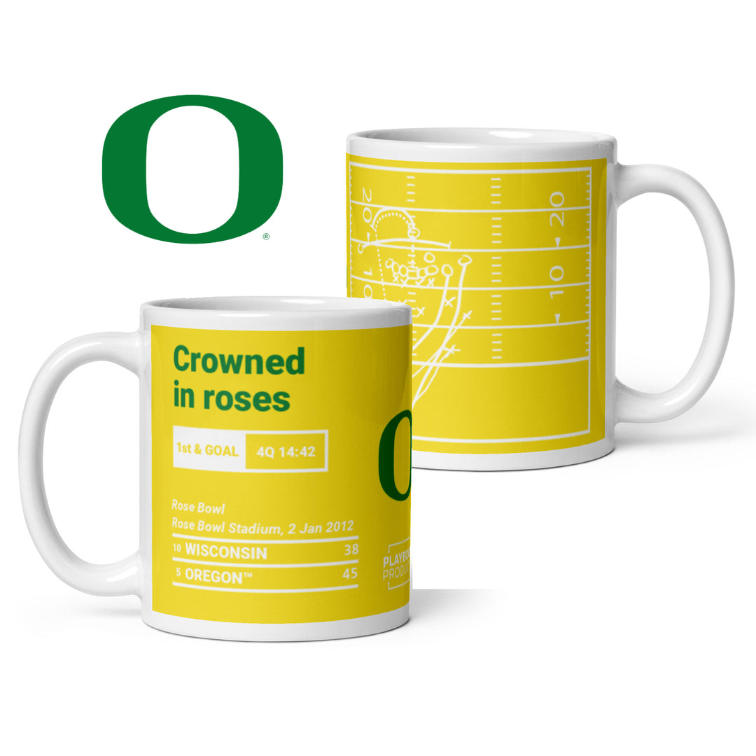 Oregon Football Greatest Plays Mug: Crowned in roses (2012)