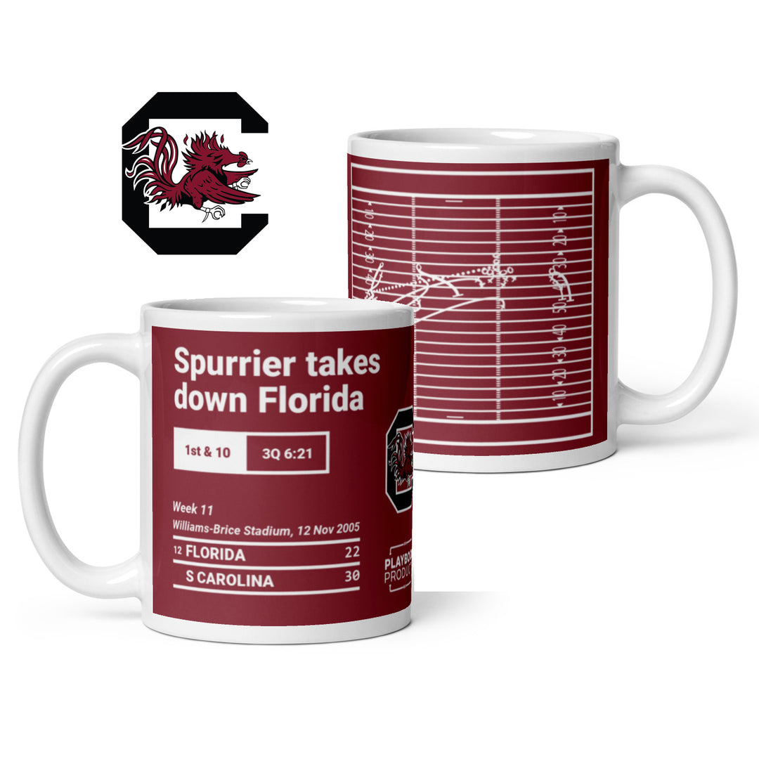 South Carolina Football Greatest Plays Mug: Spurrier takes down Florida (2005)