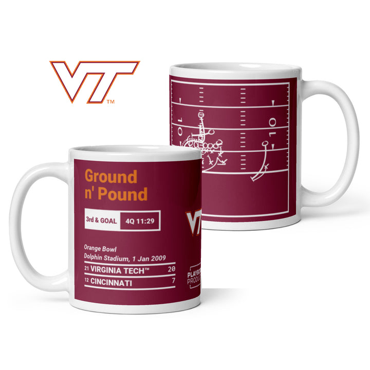 Virginia Tech Football Greatest Plays Mug: Ground n' Pound (2009)
