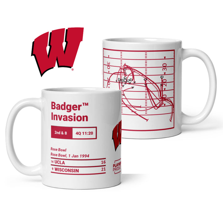Wisconsin Football Greatest Plays Mug: Badger™ Invasion (1994)