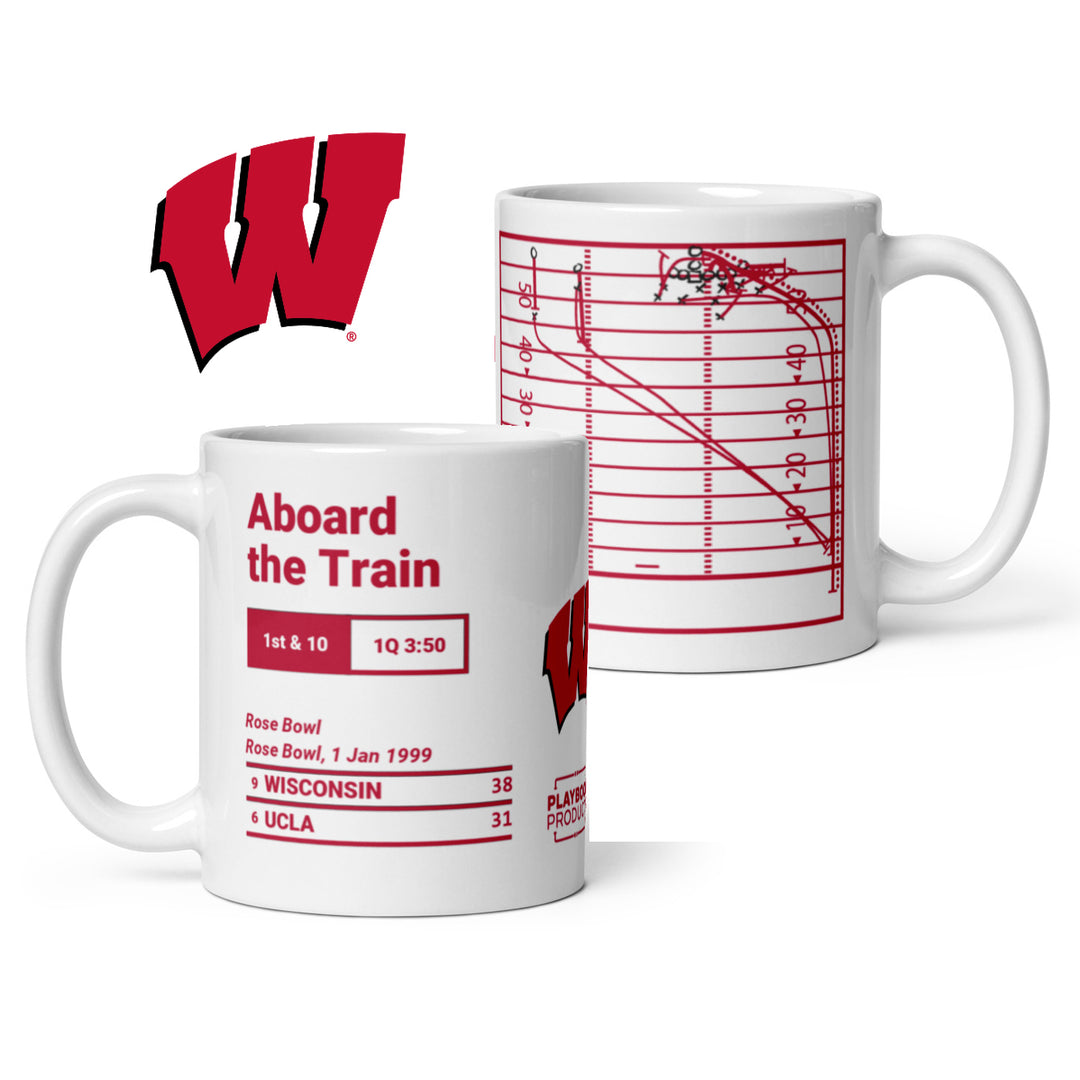 Wisconsin Football Greatest Plays Mug: Aboard the Train (1999)