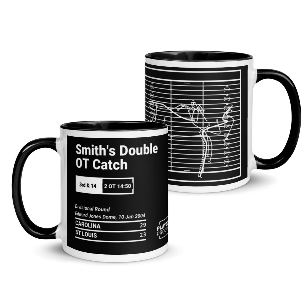 Carolina Panthers Greatest Plays Mug: Smith's Double OT Catch (2004)