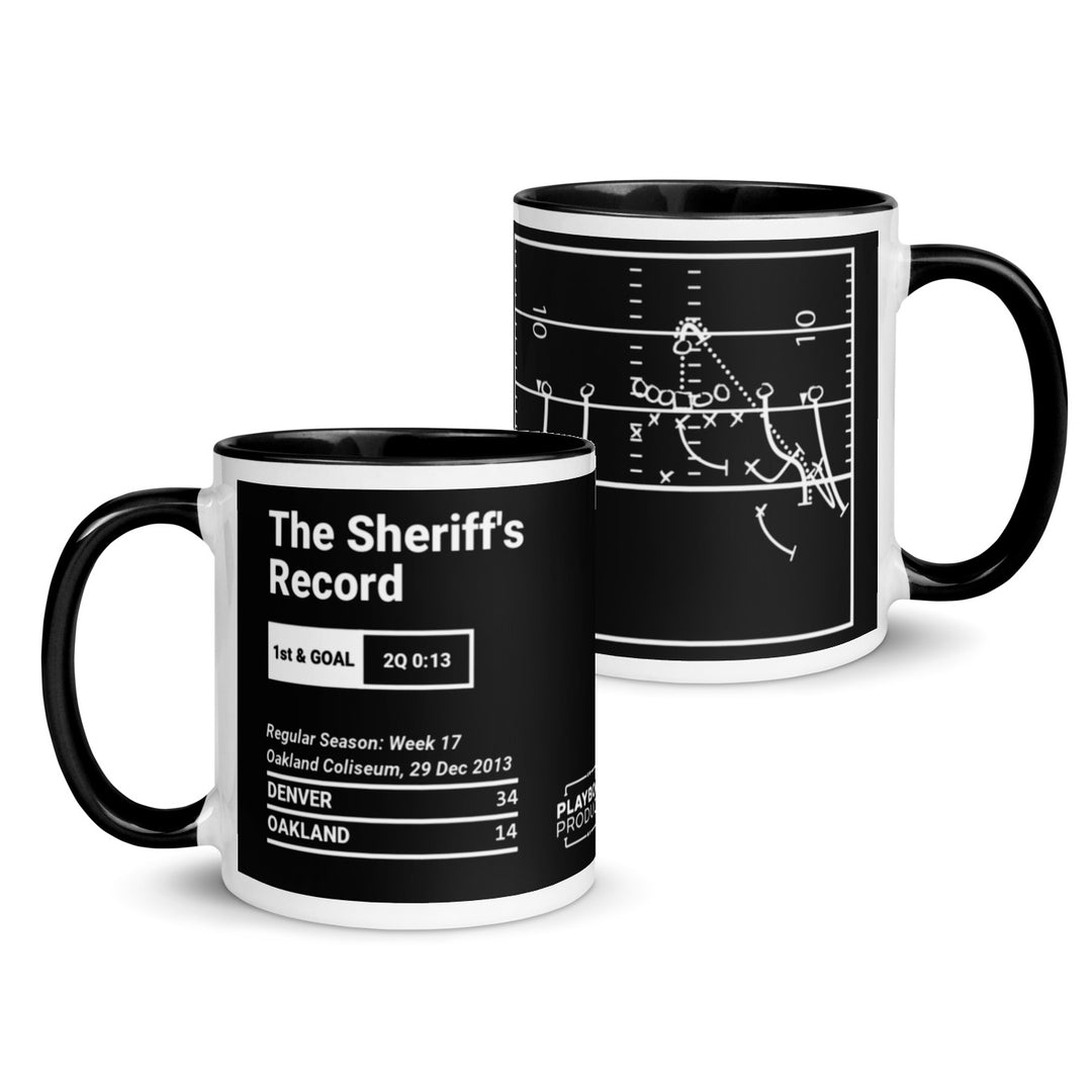 Denver Broncos Greatest Plays Mug: The Sheriff's Record (2013)