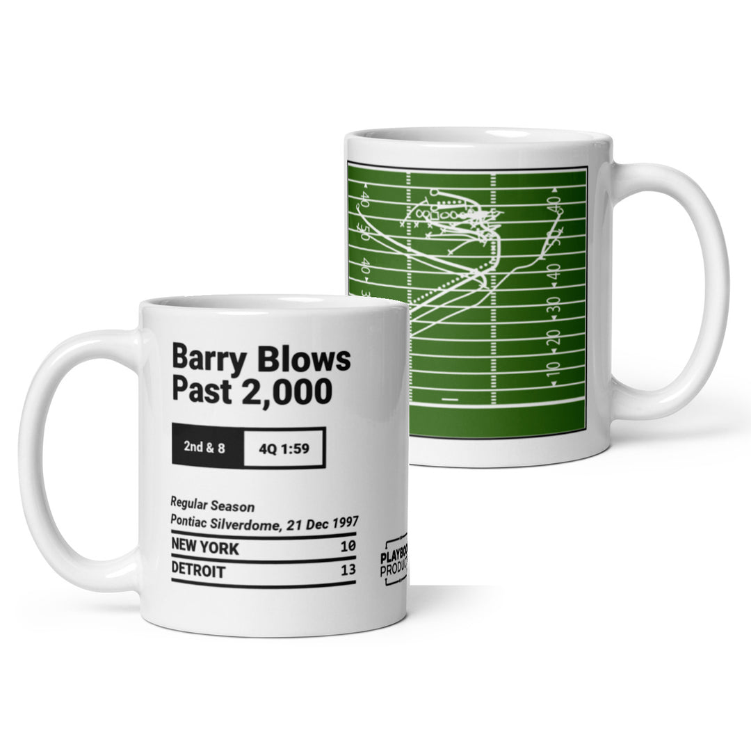 Detroit Lions Greatest Plays Mug: Barry Blows Past 2,000 (1997)