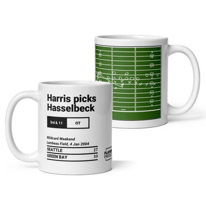 Green Bay Packers Greatest Plays Mug: Harris picks Hasselbeck (2004)