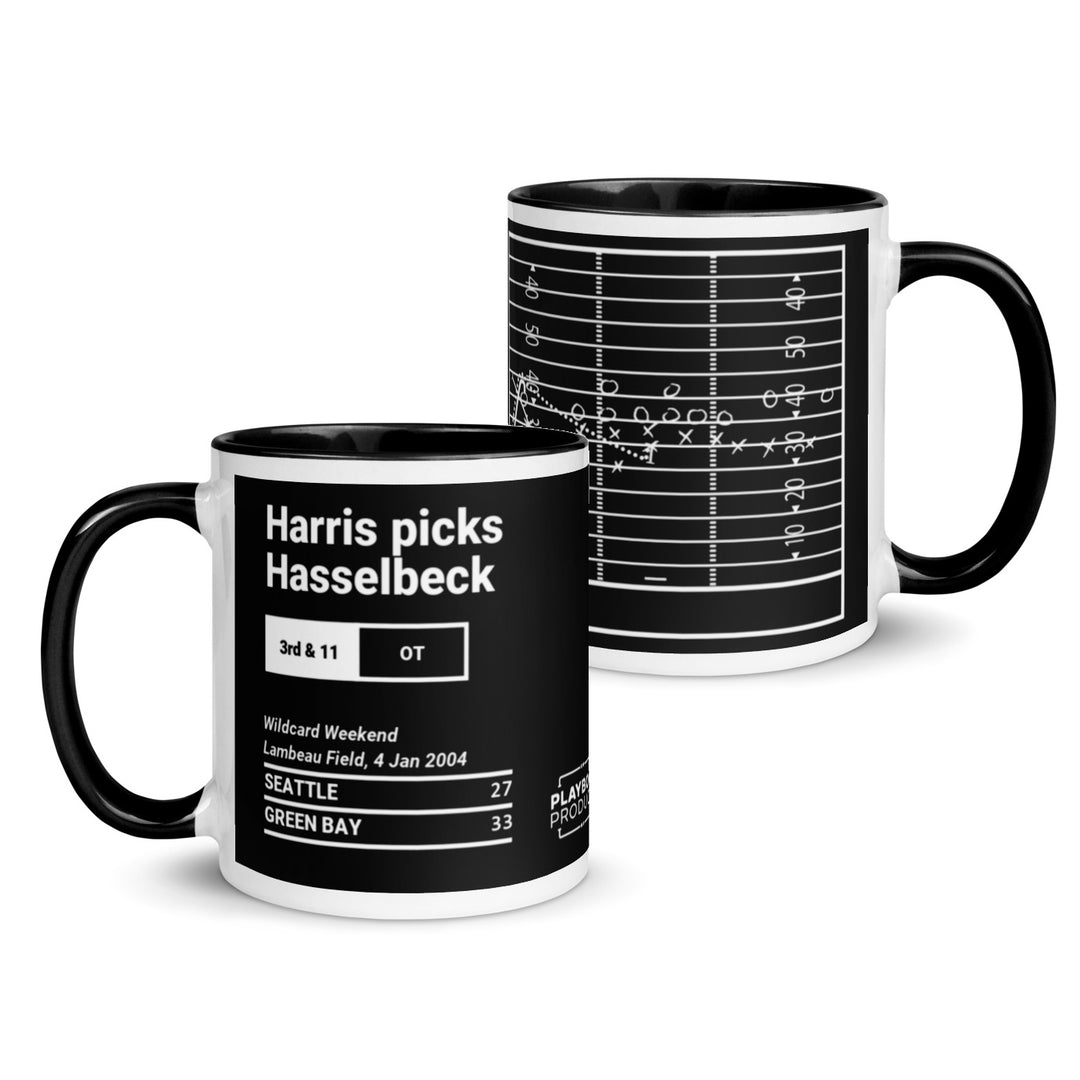 Green Bay Packers Greatest Plays Mug: Harris picks Hasselbeck (2004)