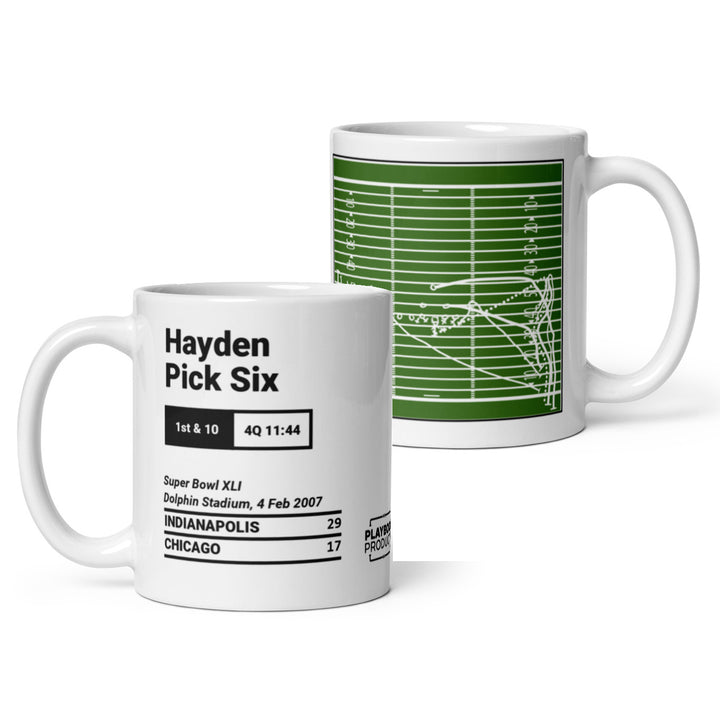 Indianapolis Colts Greatest Plays Mug: Hayden Pick Six (2007)