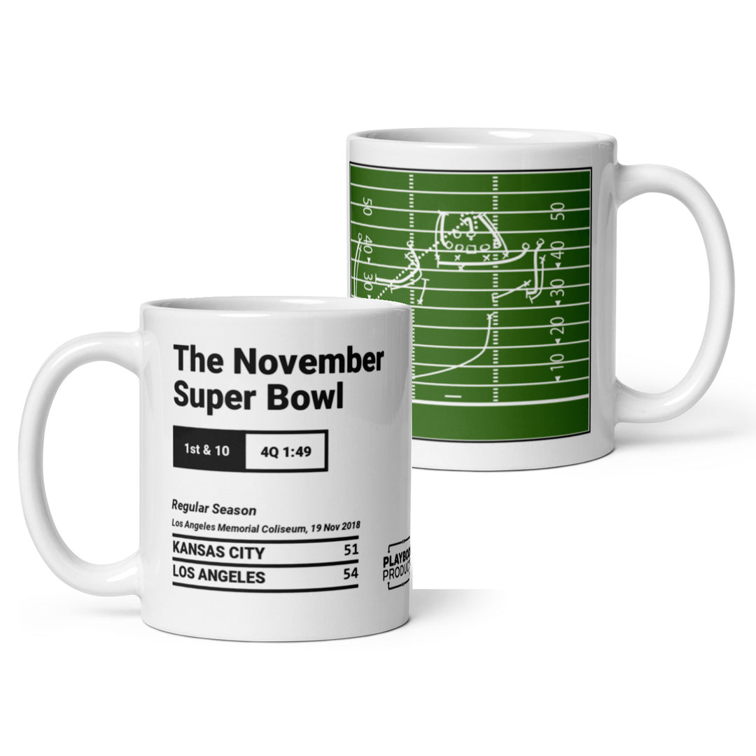 Los Angeles Rams Greatest Plays Mug: The November Super Bowl (2018)