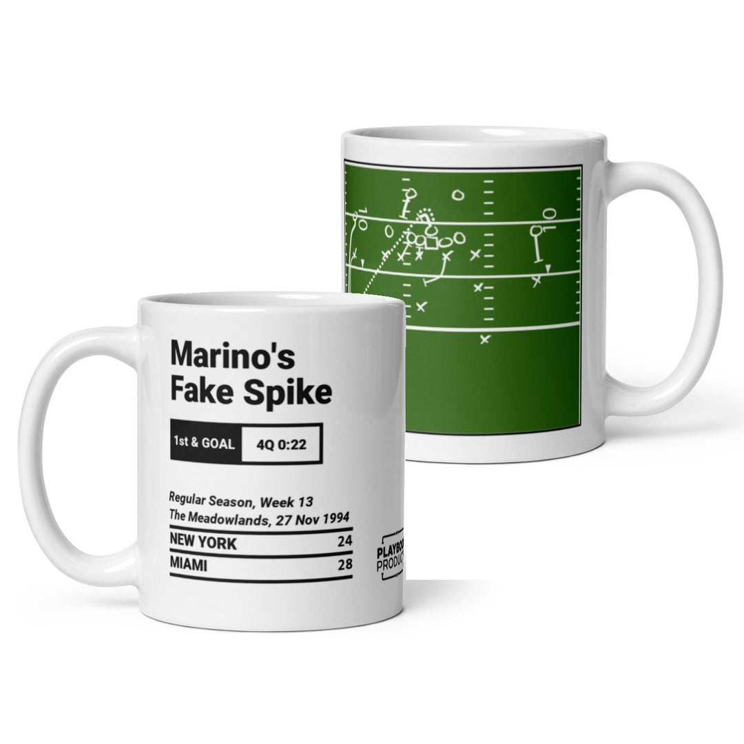 Miami Dolphins Greatest Plays Mug: Marino's Fake Spike (1994)