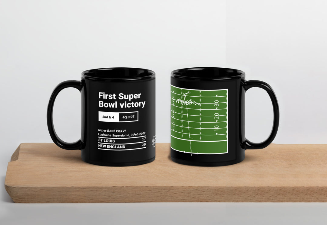 New England Patriots Greatest Plays Mug: First Super Bowl victory (2002)