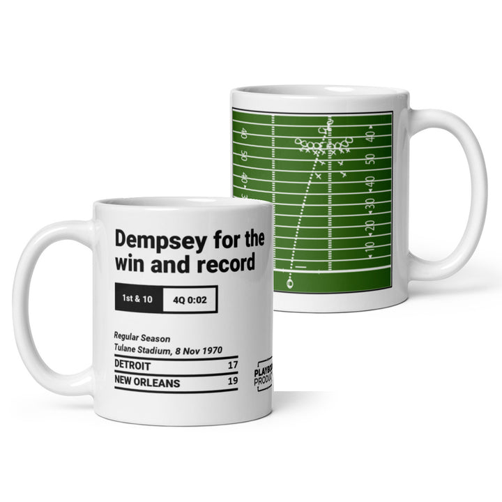 New Orleans Saints Greatest Plays Mug: Dempsey for the win and record (1970)