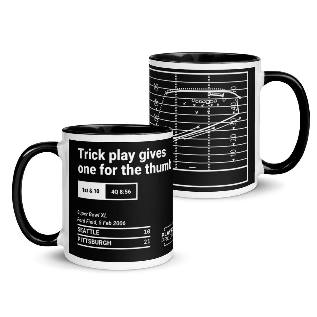 Pittsburgh Steelers Greatest Plays Mug: Trick play gives one for the thumb (2006)