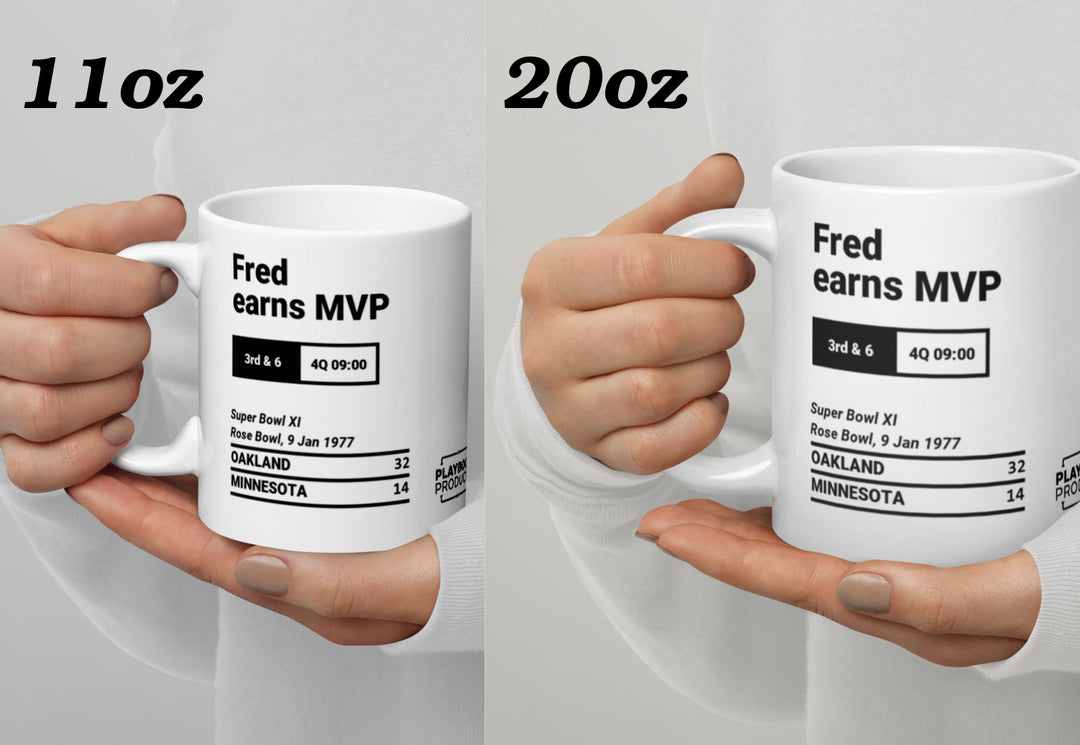 Oakland Raiders Greatest Plays Mug: Fred earns MVP (1977)