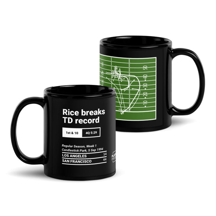 San Francisco 49ers Greatest Plays Mug: Rice breaks TD record (1994)