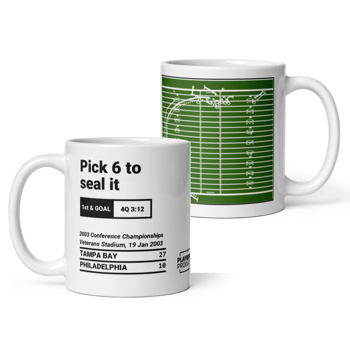Tampa Bay Buccaneers Greatest Plays Mug: Pick 6 to seal it (2003)