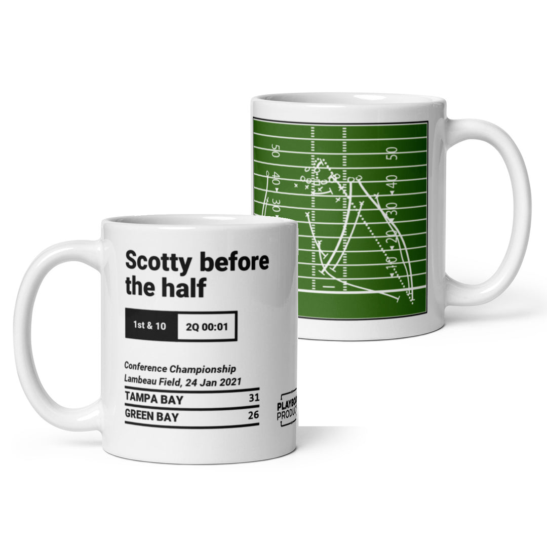 Tampa Bay Buccaneers Greatest Plays Mug: Scotty before the half (2021)