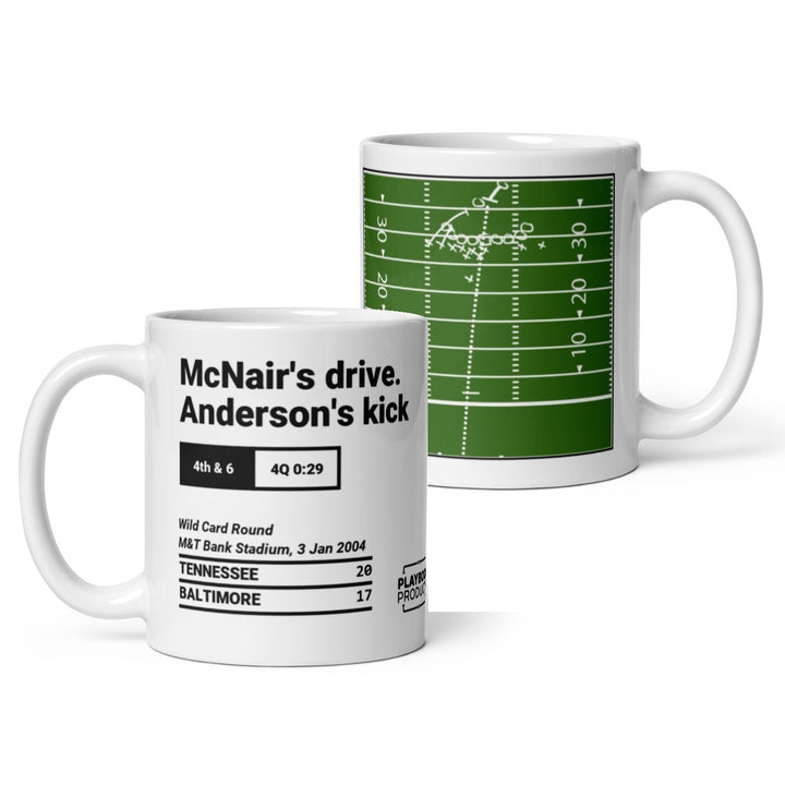 Tennessee Titans Greatest Plays Mug: McNair's drive. Anderson's kick (2004)