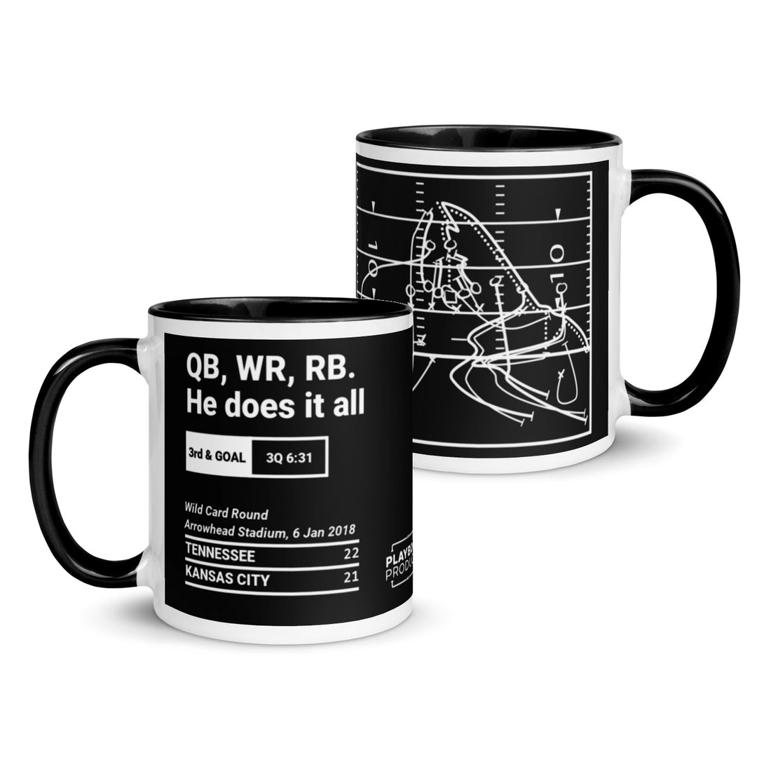 Tennessee Titans Greatest Plays Mug: QB, WR, RB. He does it all (2018)