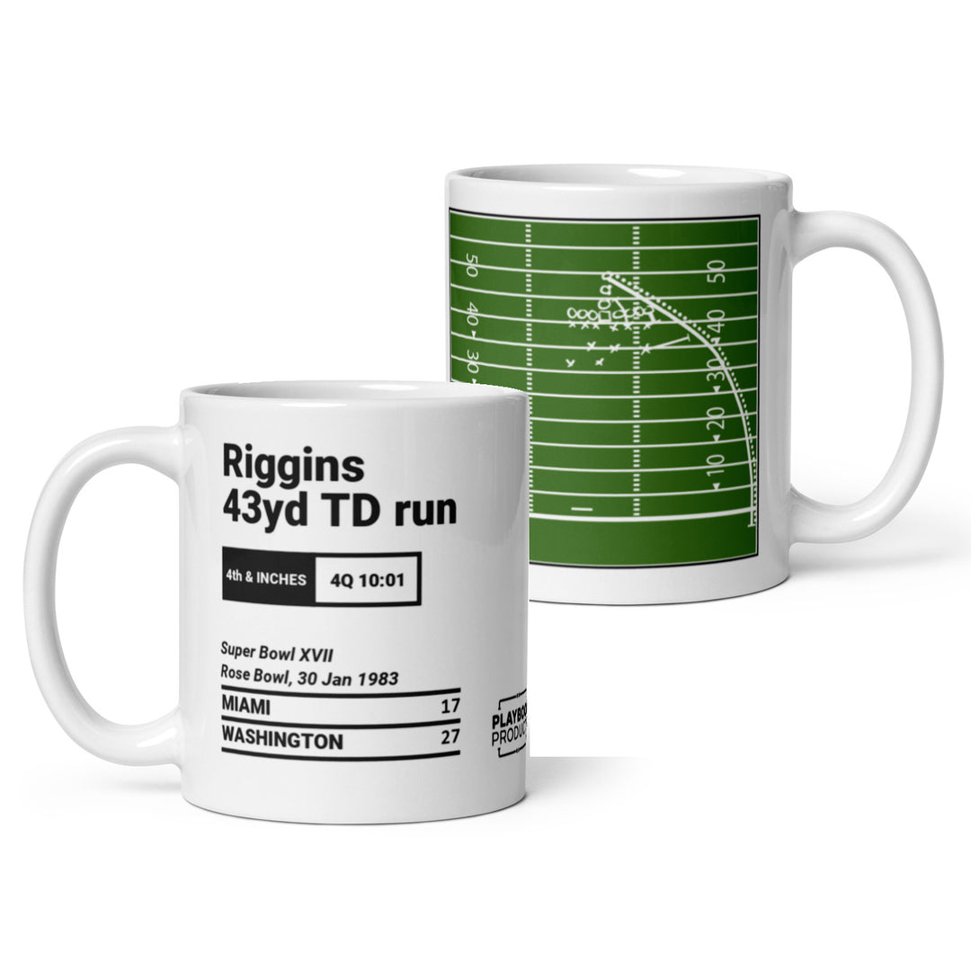Washington Commanders Greatest Plays Mug: Riggins 43yd TD run (1983)