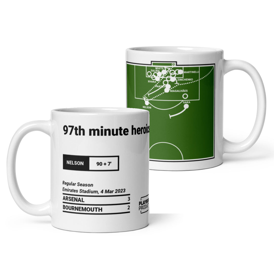 Arsenal Greatest Goals Mug: 97th minute heroics (2023)