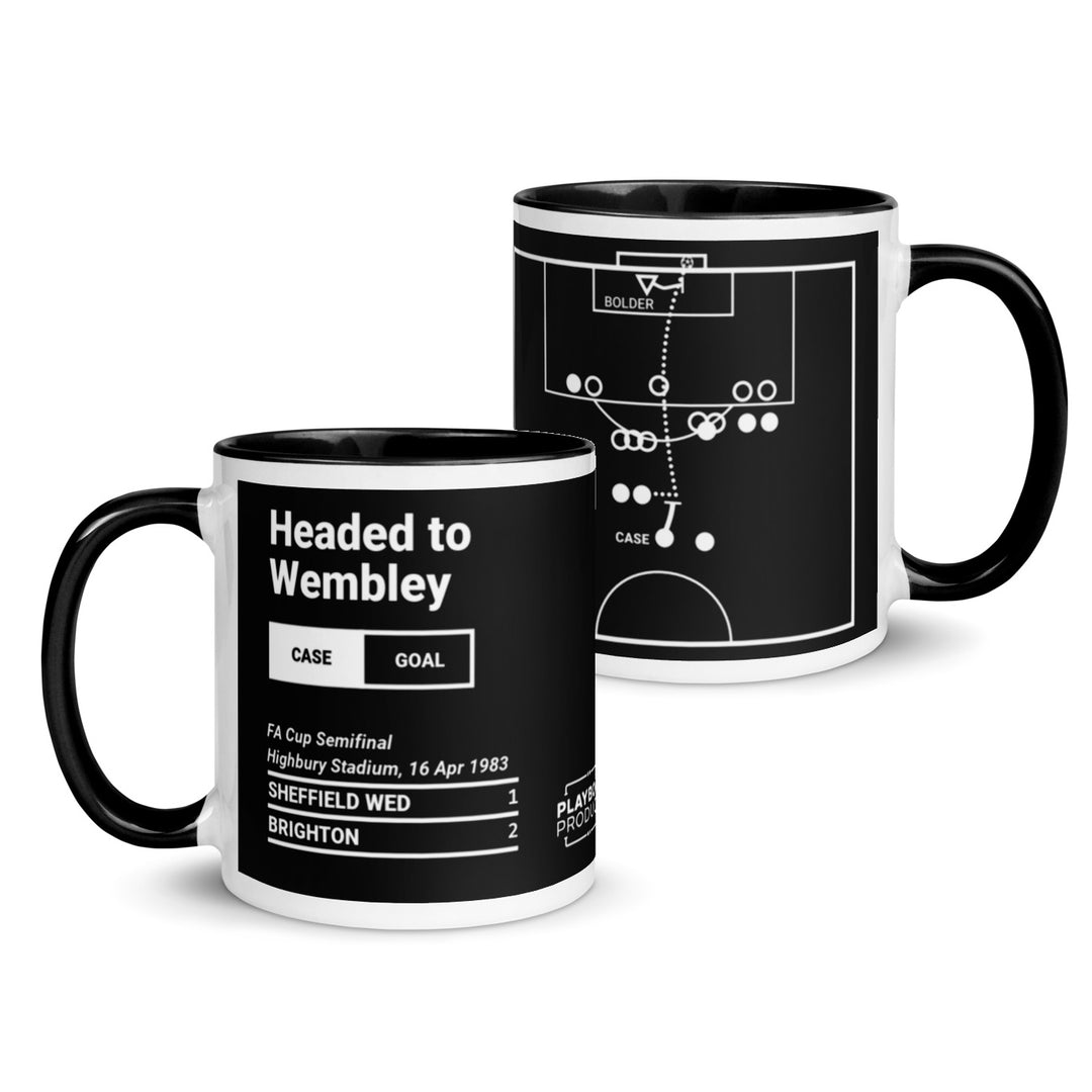 Brighton & Hove Albion Greatest Goals Mug: Headed to Wembley (1983)