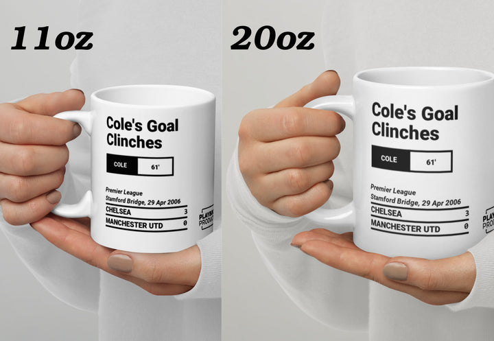 Chelsea Greatest Goals Mug: Cole's Goal Clinches (2006)