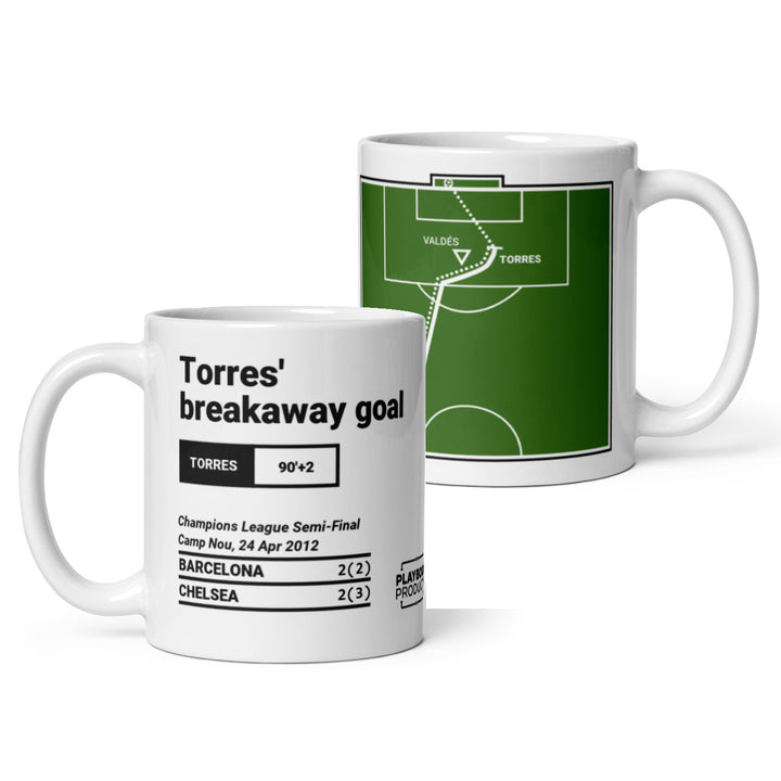 Chelsea Greatest Goals Mug: Torres' breakaway goal (2012)