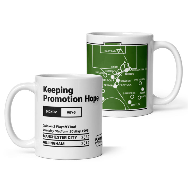 Manchester City Greatest Goals Mug: Keeping Promotion Hope (1999)