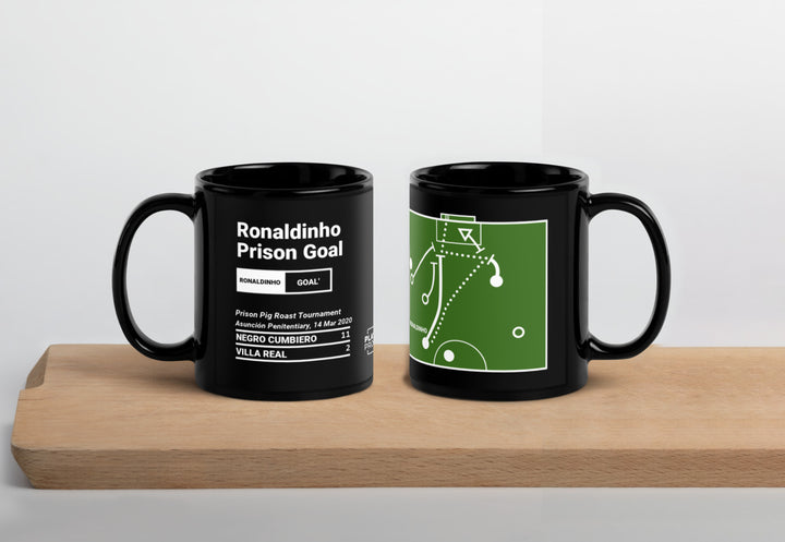 Negro Cumbiero Greatest Goals Mug: Ronaldinho Prison Goal (2020)