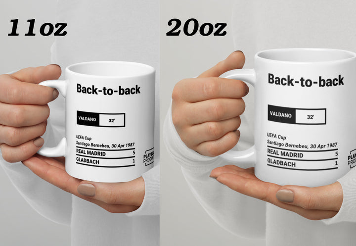 Real Madrid Greatest Goals Mug: Back-to-back (1987)