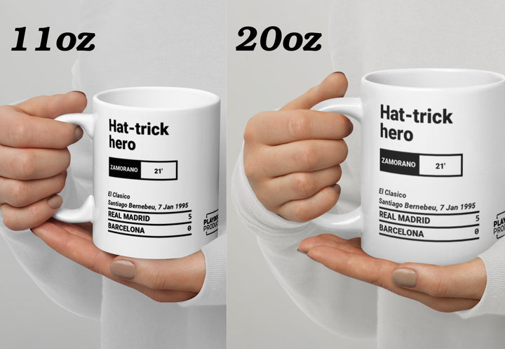 Real Madrid Greatest Goals Mug: Hat-trick hero (1995)