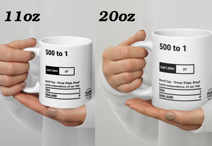 USMNT Greatest Goals Mug: 500 to 1 (1950)