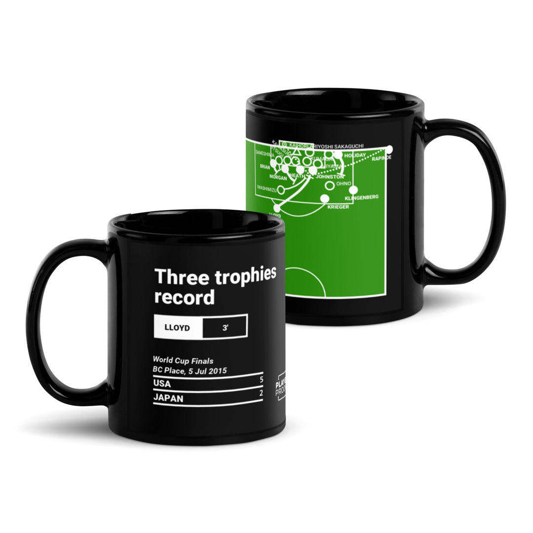 USWNT Greatest Goals Mug: Three trophies record (2015)