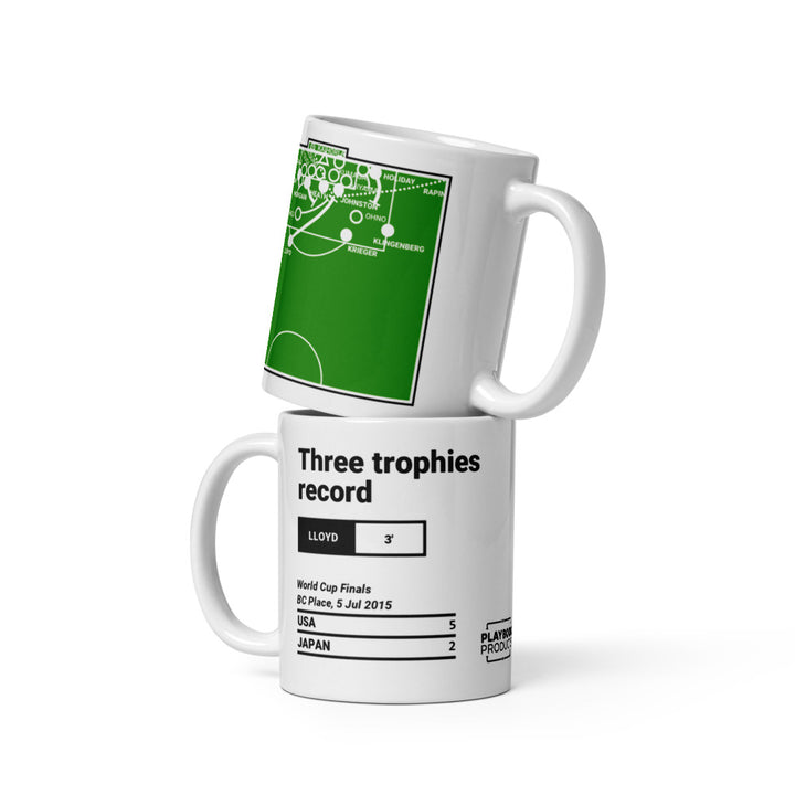 USWNT Greatest Goals Mug: Three trophies record (2015)