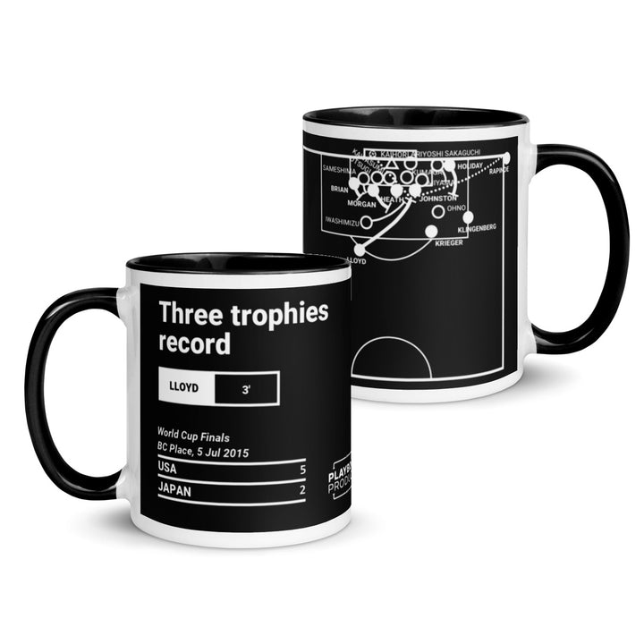 USWNT Greatest Goals Mug: Three trophies record (2015)
