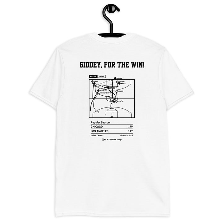 Chicago Bulls Greatest Plays T-shirt: Giddey, For The Win! (2025)