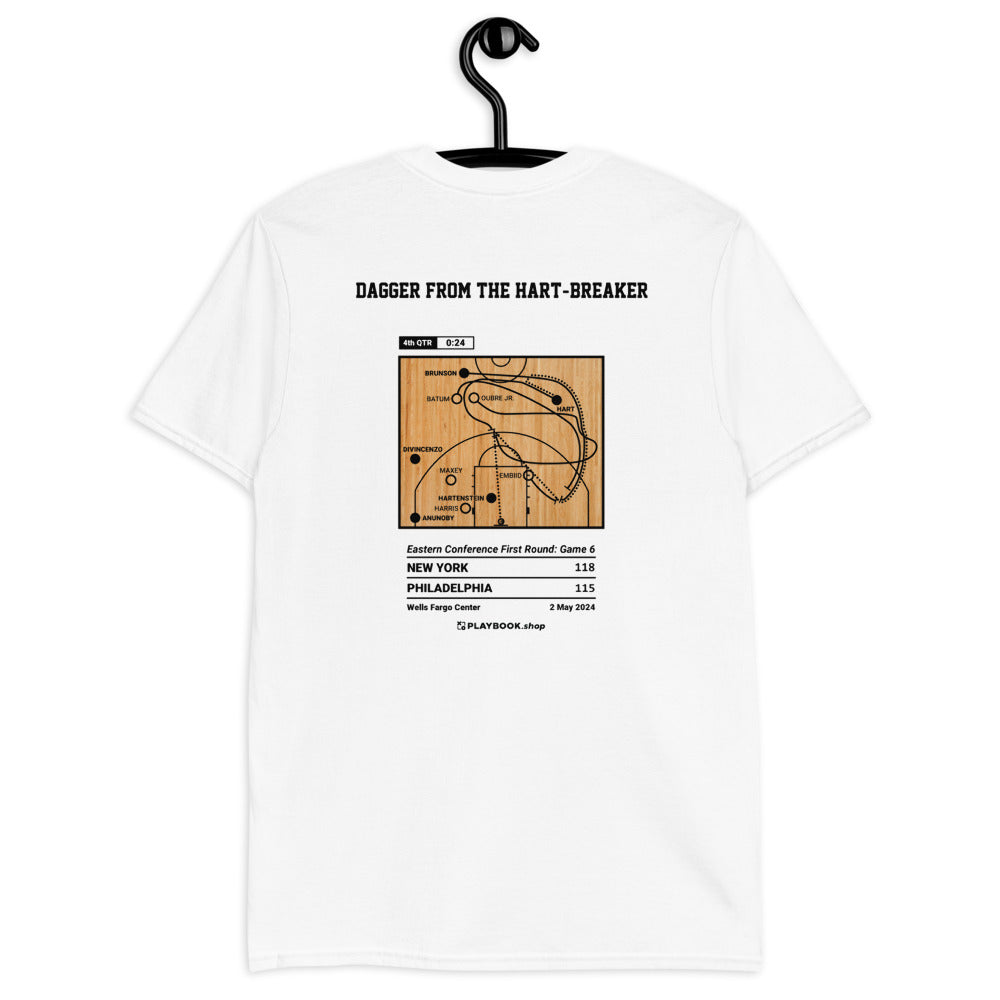 New York Knicks Greatest Plays T-shirt: Dagger from the Hart-Breaker (2024)