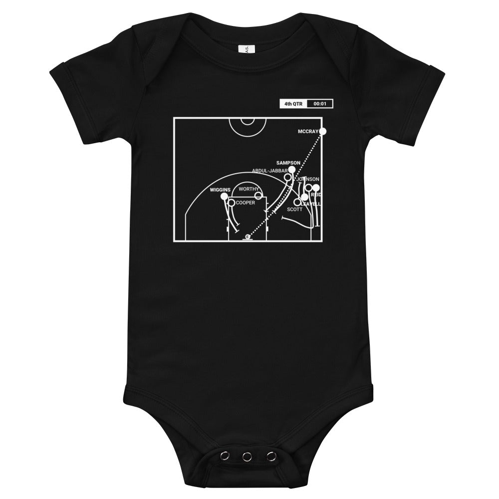 Houston Rockets Greatest Plays Baby Bodysuit: Sampson's game winner (1986)